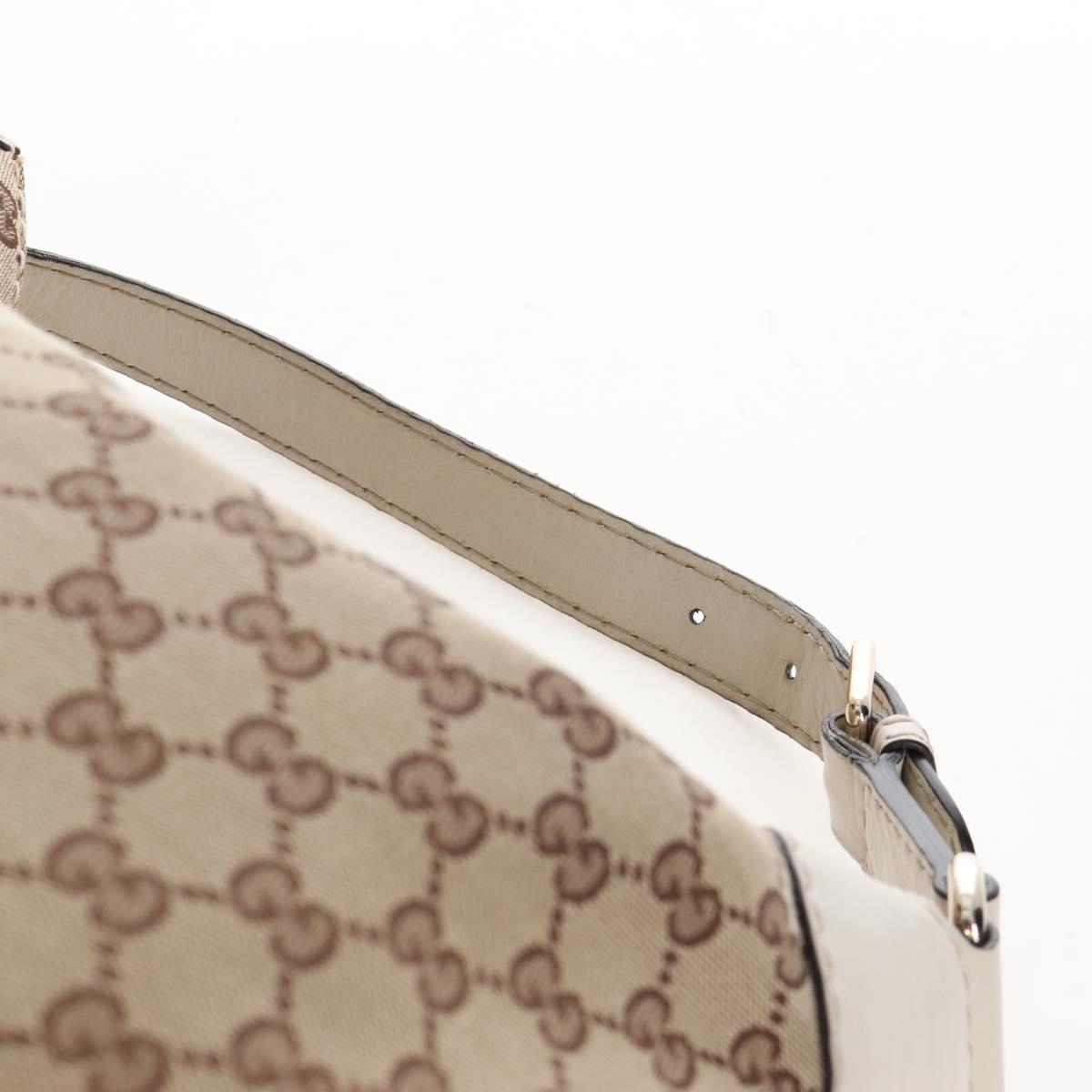 GUCCI GG Canvas Shoulder Bag Beige Gold 203506 Auth yk20974V