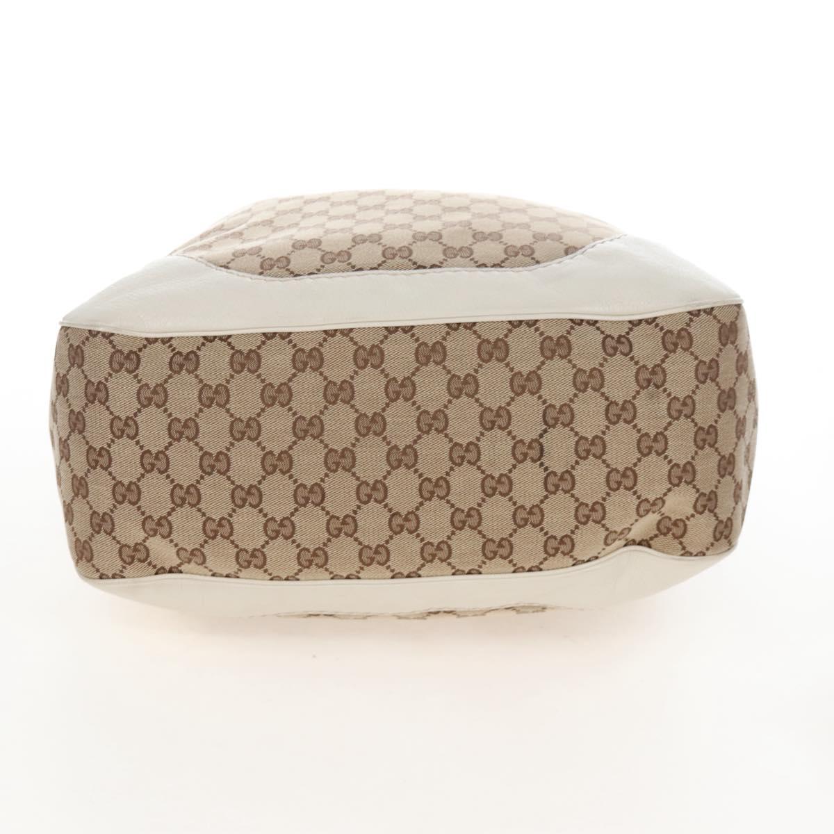 GUCCI GG Canvas Shoulder Bag Beige Gold 203506 Auth yk20974V