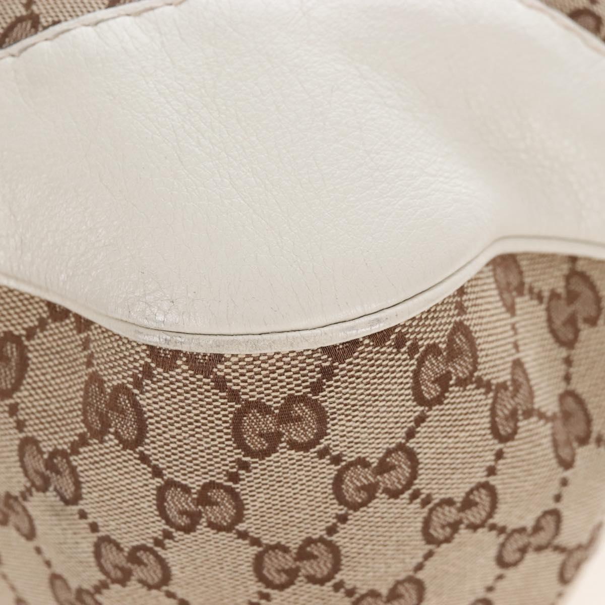 GUCCI GG Canvas Shoulder Bag Beige Gold 203506 Auth yk20974V