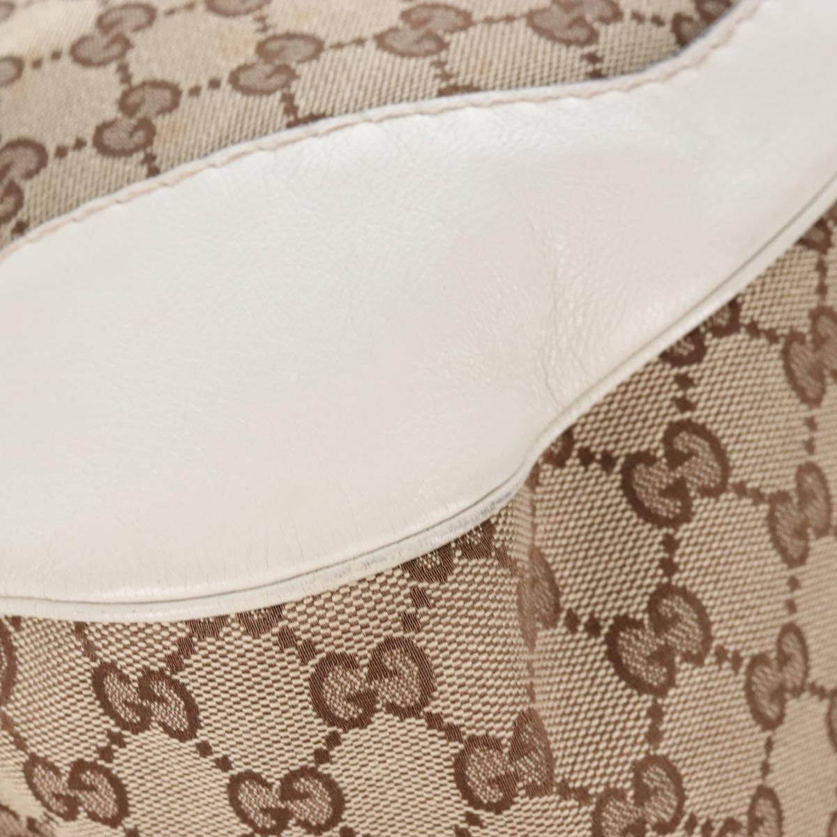 GUCCI GG Canvas Shoulder Bag Beige Gold 203506 Auth yk20974V