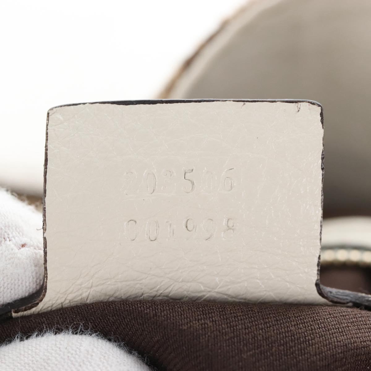 GUCCI GG Canvas Shoulder Bag Beige Gold 203506 Auth yk20974V