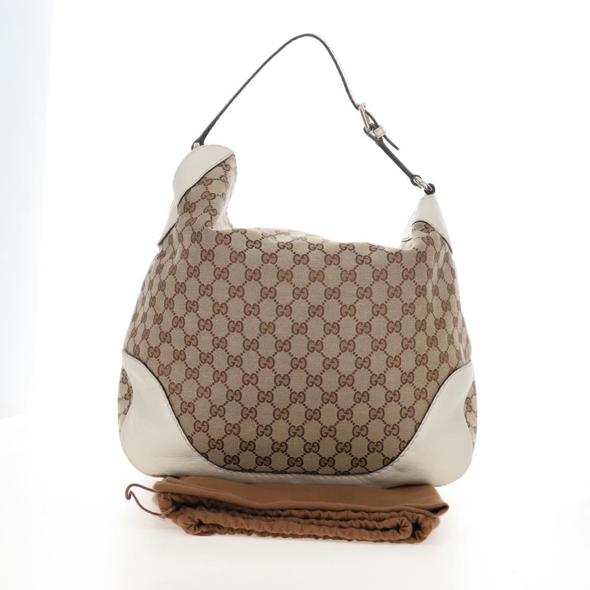 GUCCI GG Canvas Shoulder Bag Beige Gold 203506 Auth yk20974V