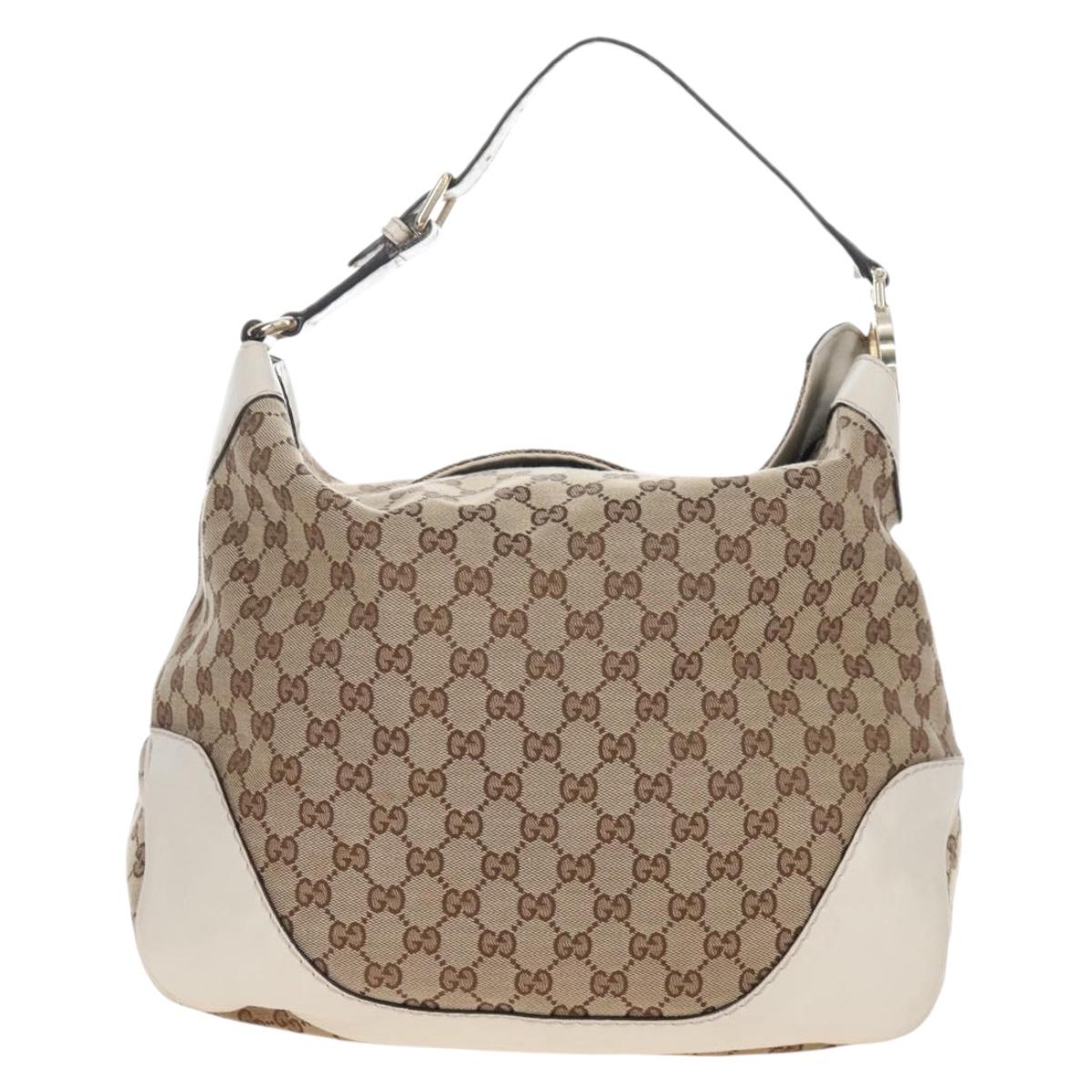 GUCCI GG Canvas Shoulder Bag Beige Gold 203506 Auth yk20974V