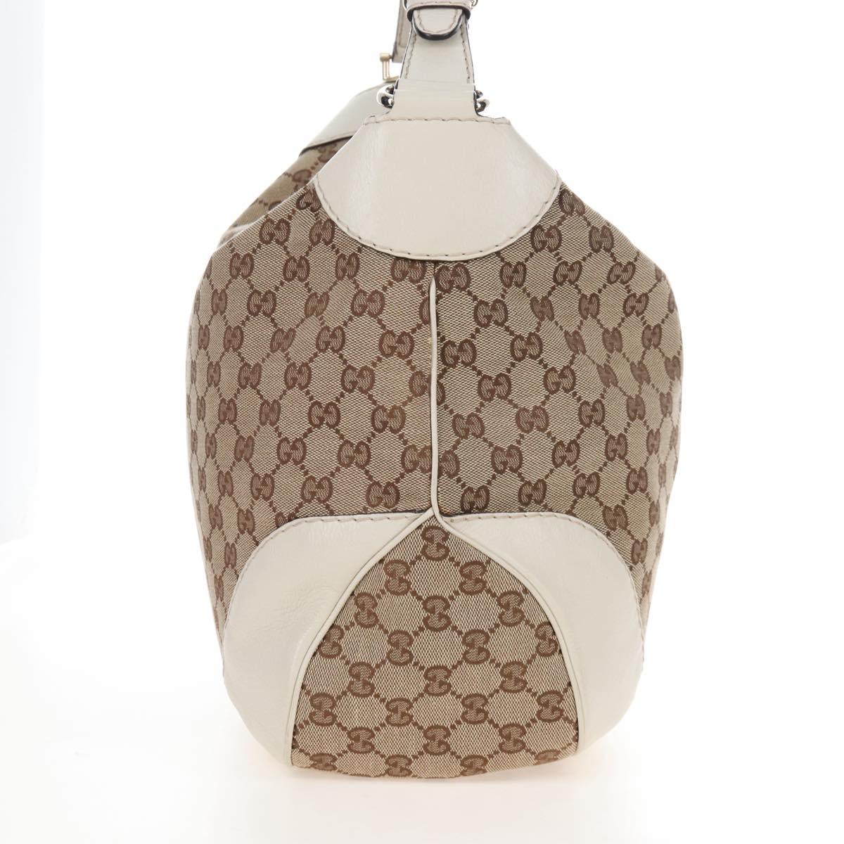 GUCCI GG Canvas Shoulder Bag Beige Gold 203506 Auth yk20974V