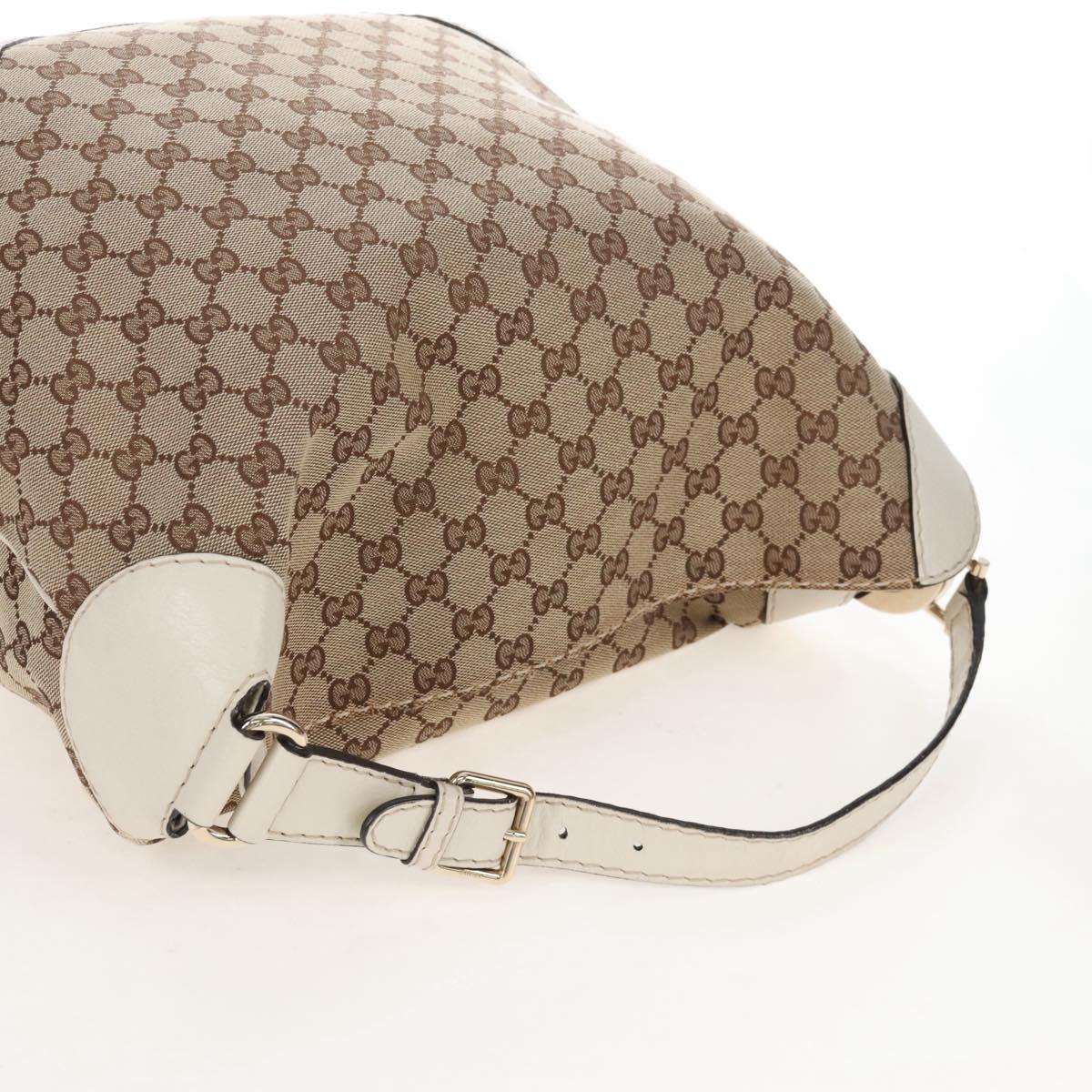 GUCCI GG Canvas Shoulder Bag Beige Gold 203506 Auth yk20974V