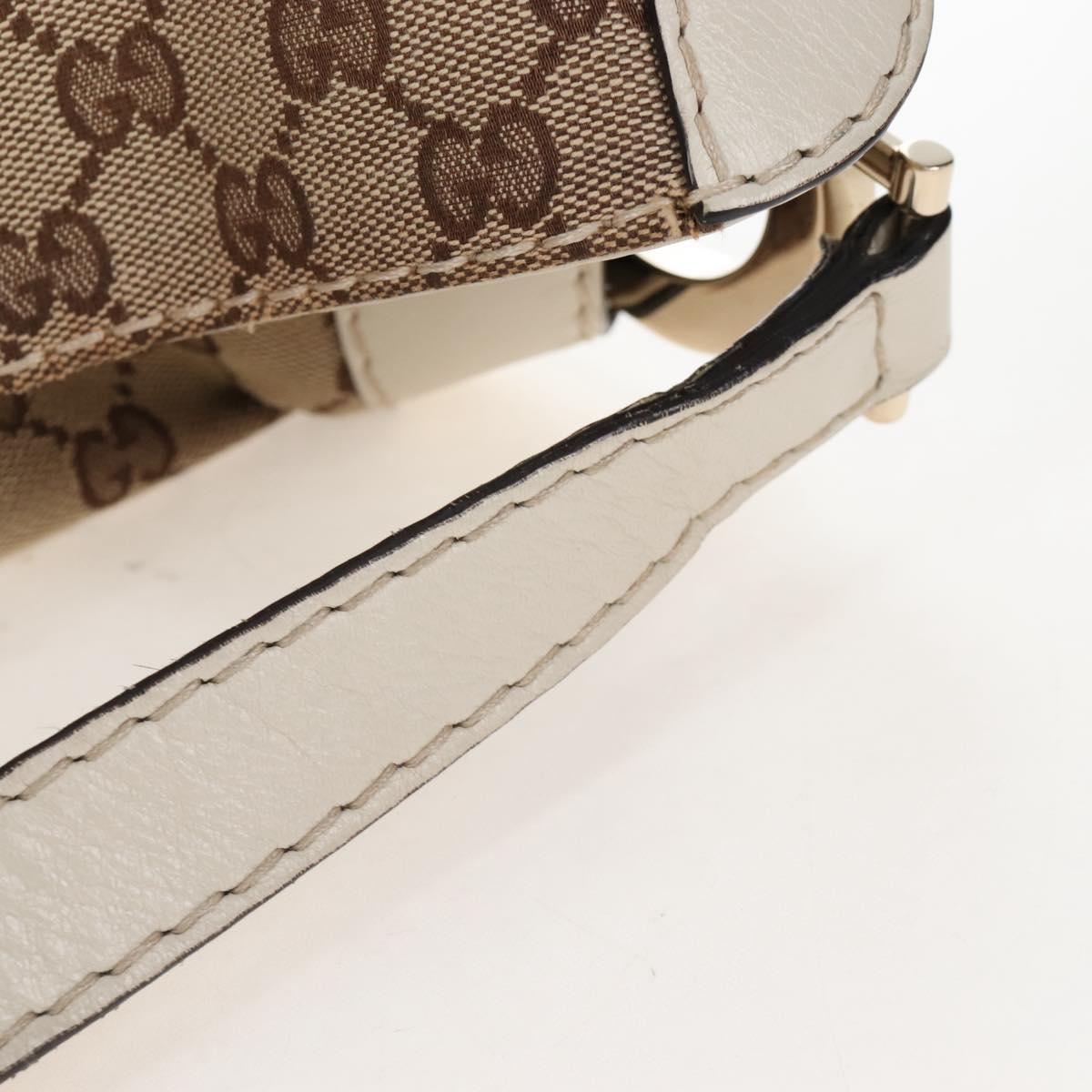 GUCCI GG Canvas Shoulder Bag Beige Gold 203506 Auth yk20974V