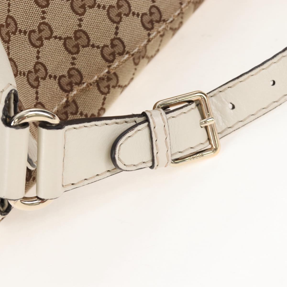GUCCI GG Canvas Shoulder Bag Beige Gold 203506 Auth yk20974V
