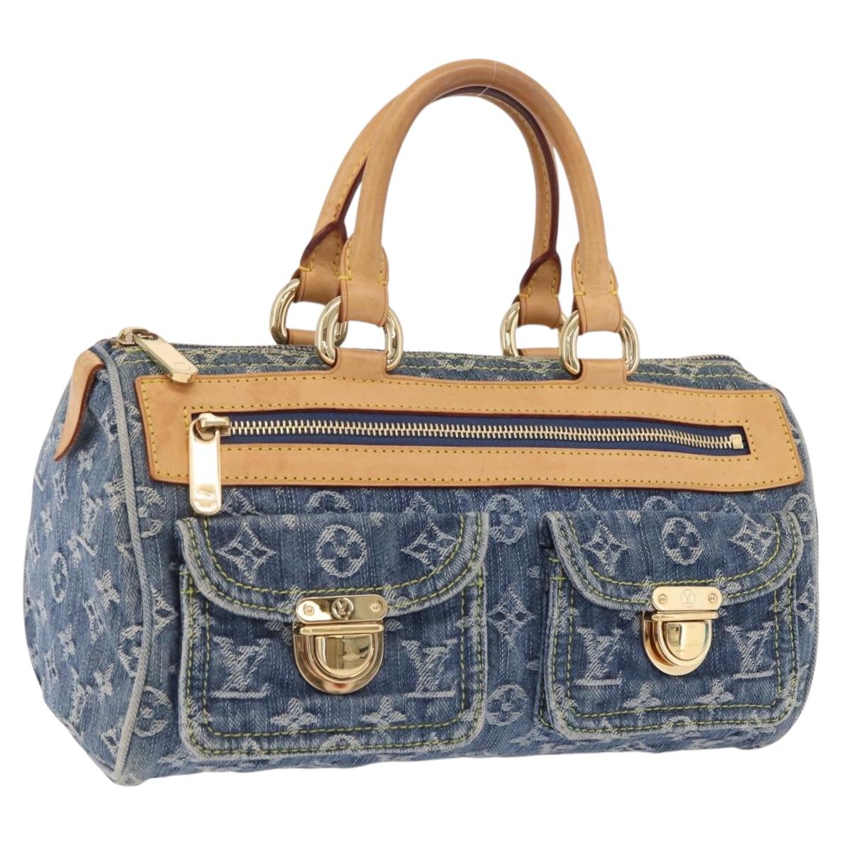 LOUIS VUITTON Monogram Denim Neo Speedy Hand Bag Blue M95019 LV Auth yk20976V