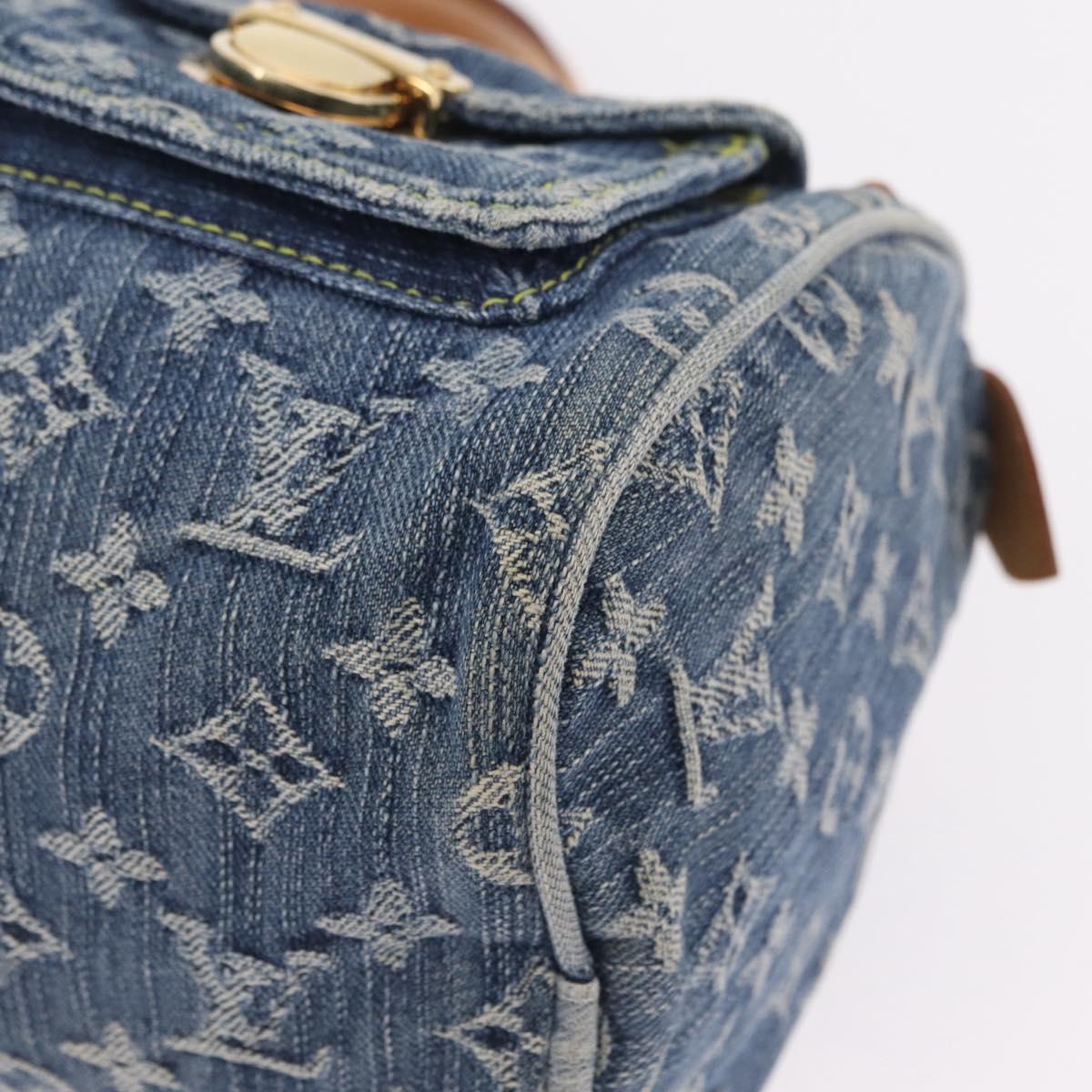 LOUIS VUITTON Monogram Denim Neo Speedy Hand Bag Blue M95019 LV Auth yk20976V