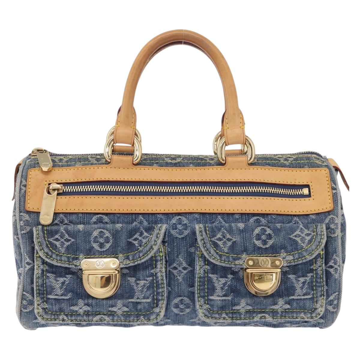 LOUIS VUITTON Monogram Denim Neo Speedy Hand Bag Blue M95019 LV Auth yk20976V