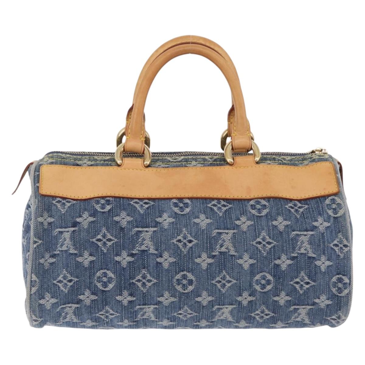 LOUIS VUITTON Monogram Denim Neo Speedy Hand Bag Blue M95019 LV Auth yk20976V