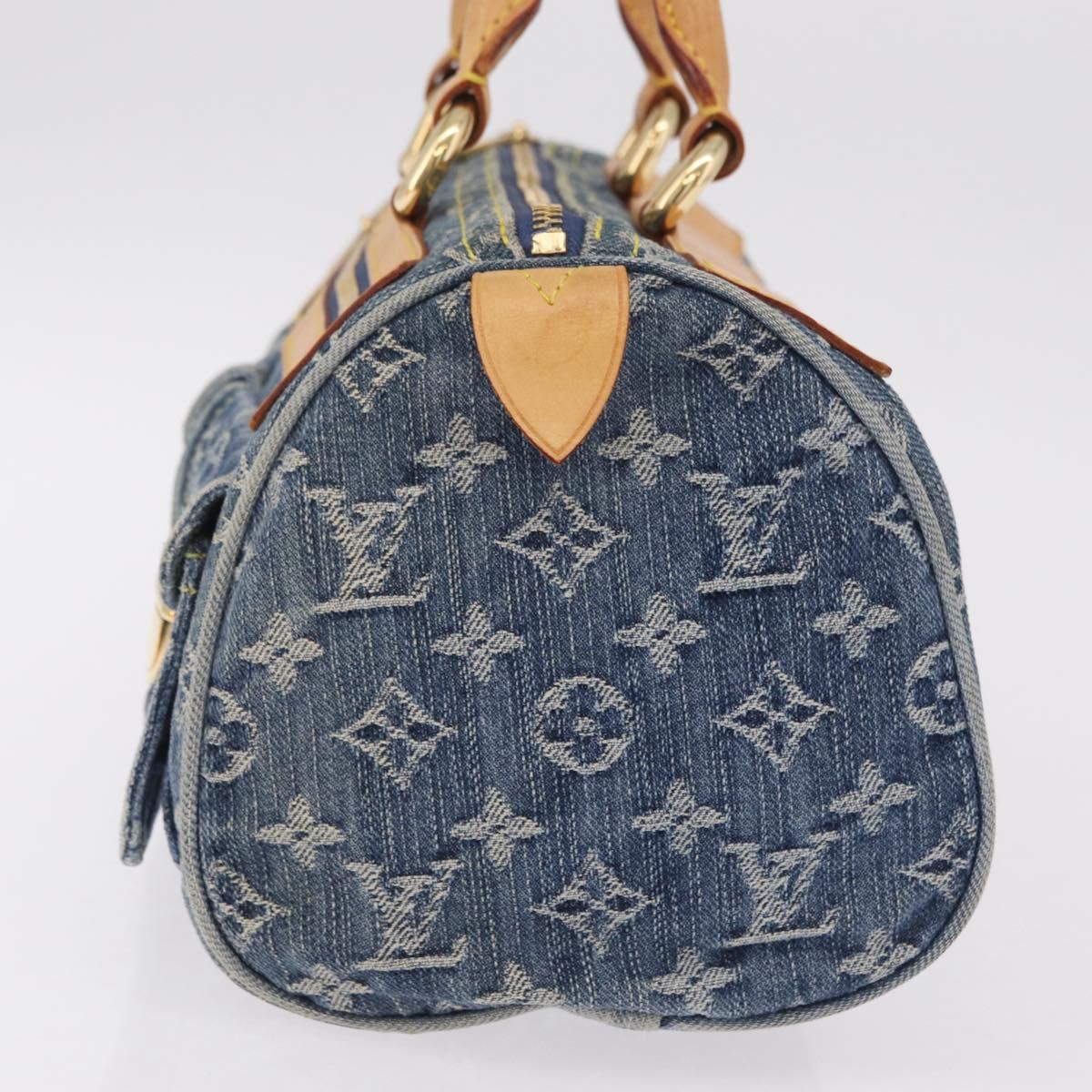 LOUIS VUITTON Monogram Denim Neo Speedy Hand Bag Blue M95019 LV Auth yk20976V