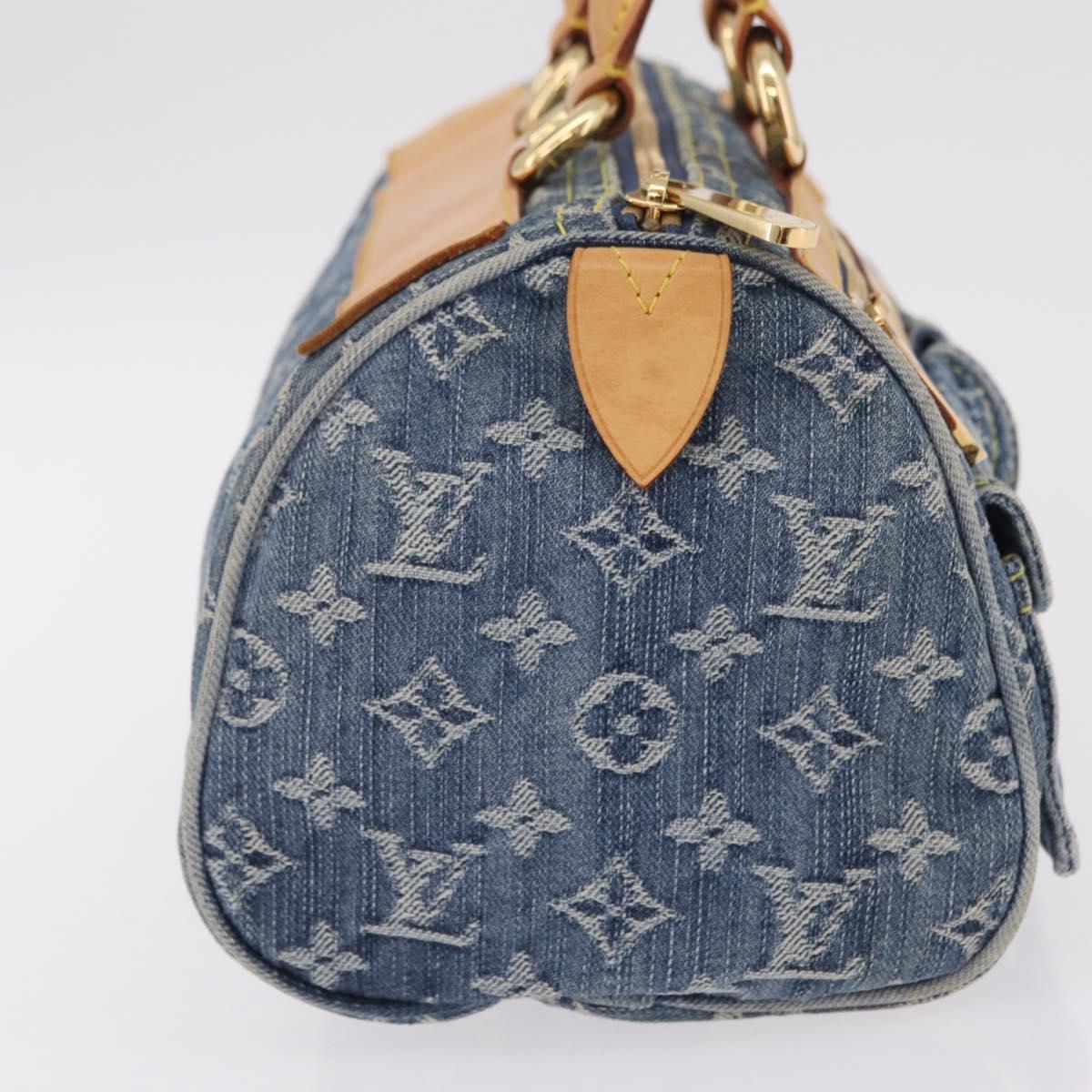 LOUIS VUITTON Monogram Denim Neo Speedy Hand Bag Blue M95019 LV Auth yk20976V