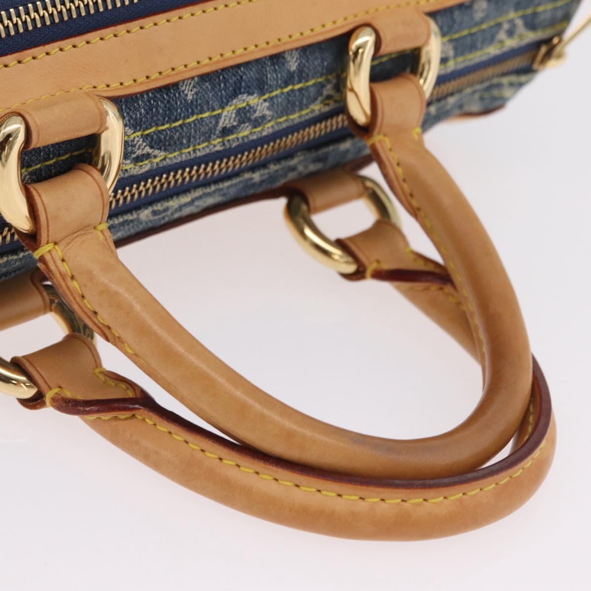 LOUIS VUITTON Monogram Denim Neo Speedy Hand Bag Blue M95019 LV Auth yk20976V