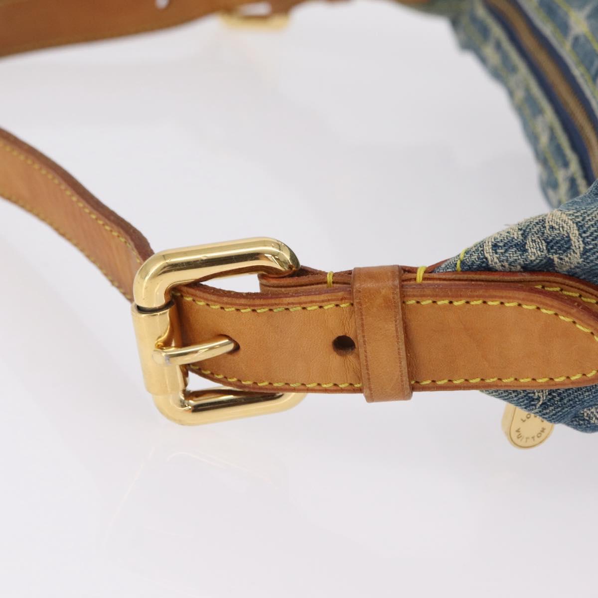 LOUIS VUITTON Monogram denim Buggy GM Shoulder Bag Blue M95048 LV Auth yk20988V