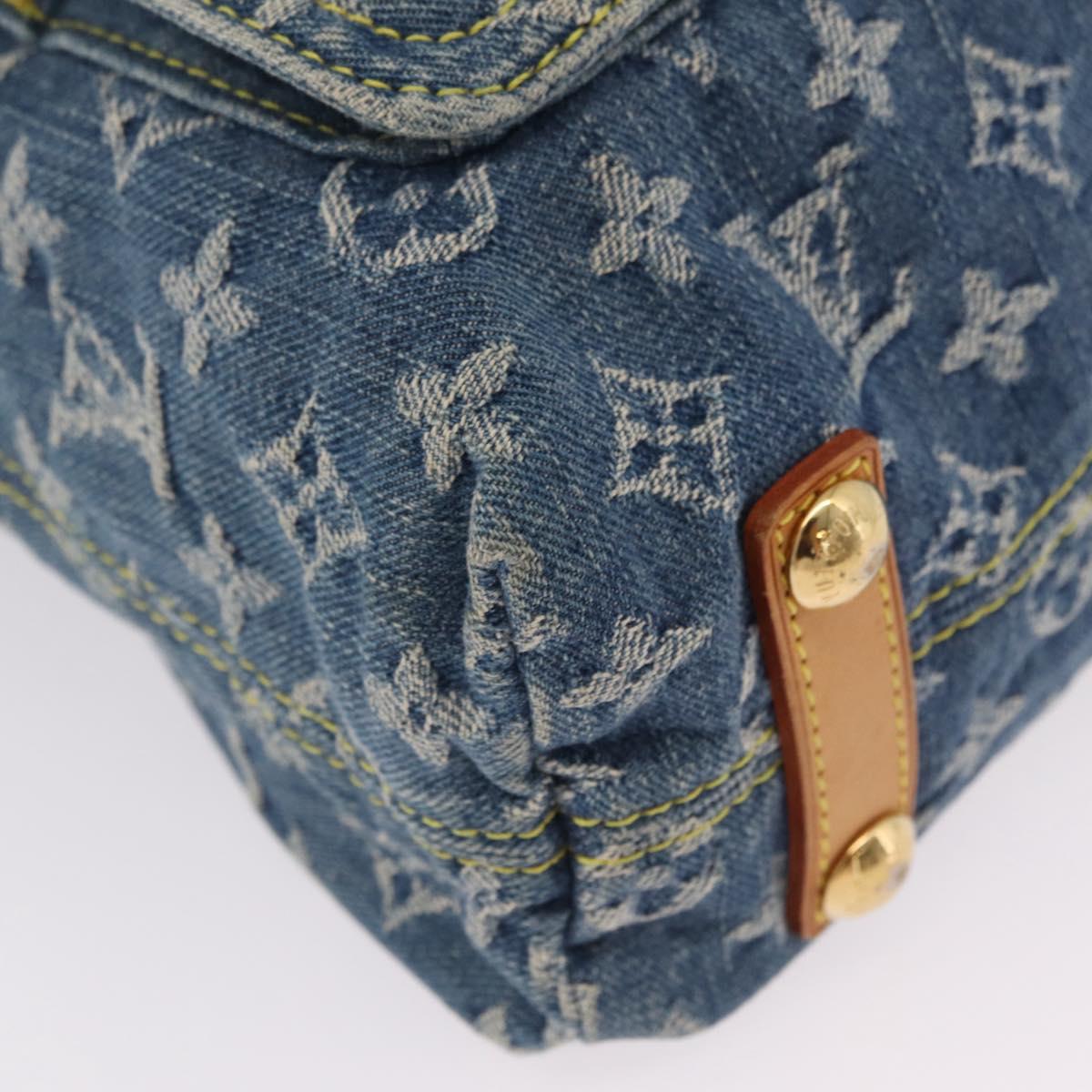 LOUIS VUITTON Monogram denim Buggy GM Shoulder Bag Blue M95048 LV Auth yk20988V