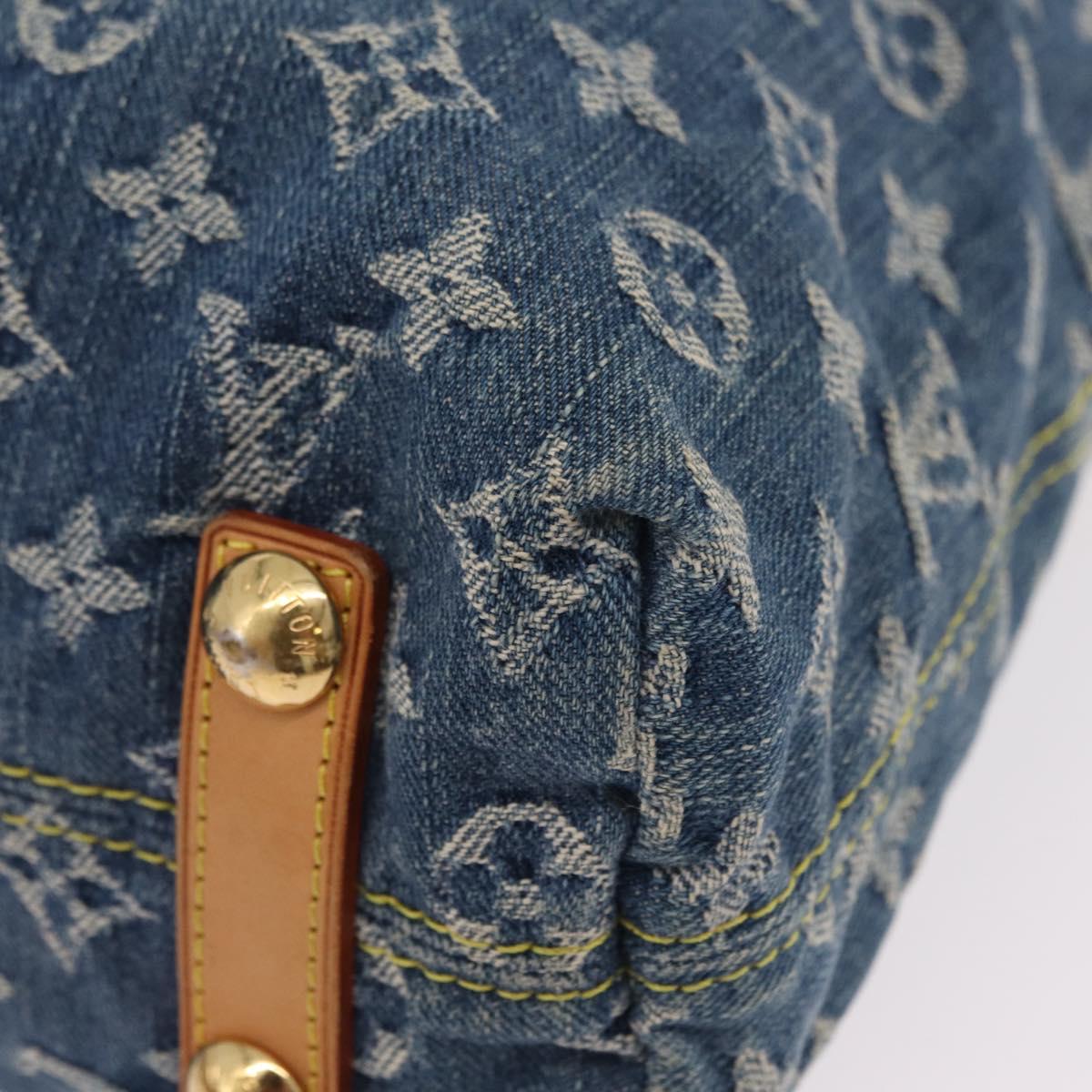 LOUIS VUITTON Monogram denim Buggy GM Shoulder Bag Blue M95048 LV Auth yk20988V