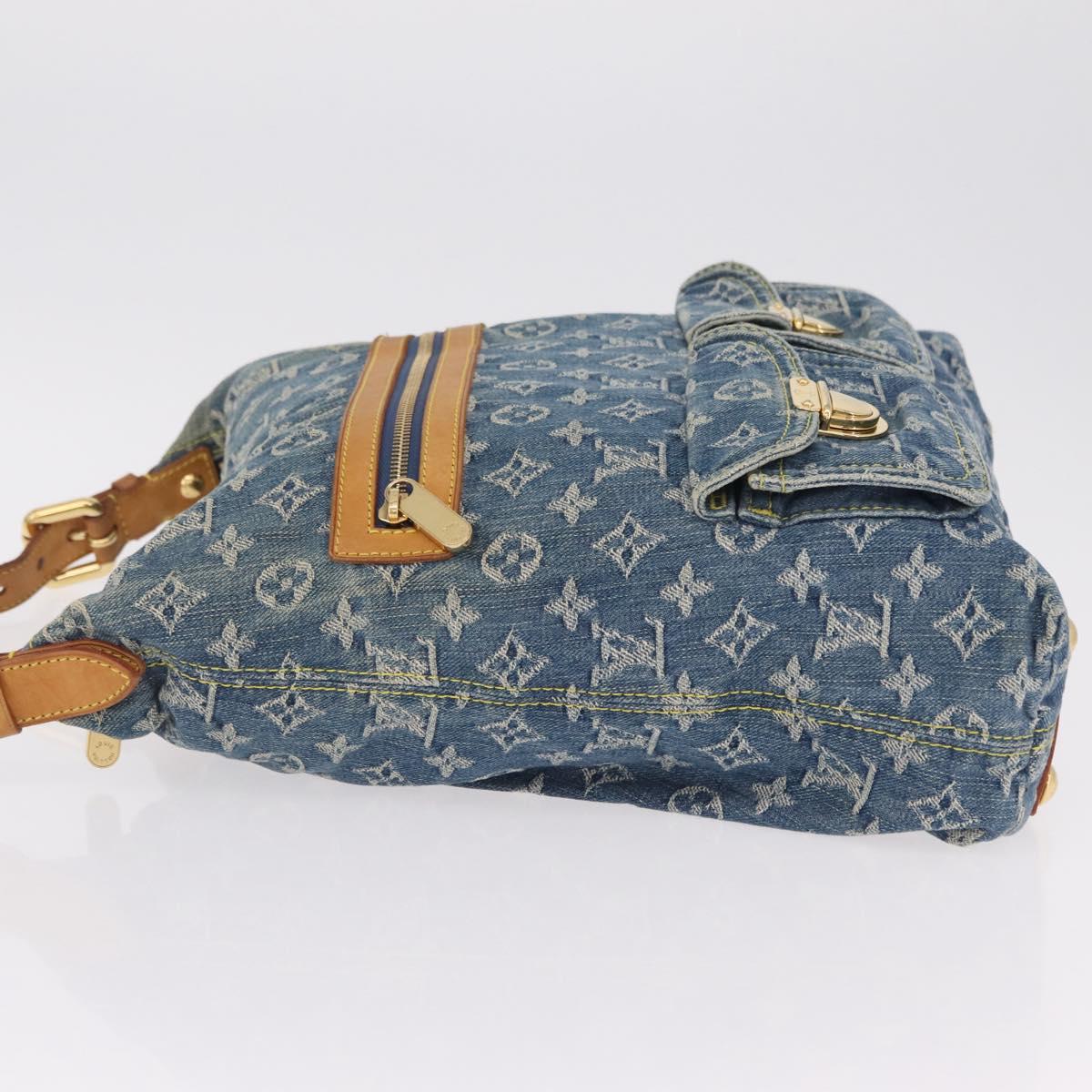 LOUIS VUITTON Monogram denim Buggy GM Shoulder Bag Blue M95048 LV Auth yk20988V