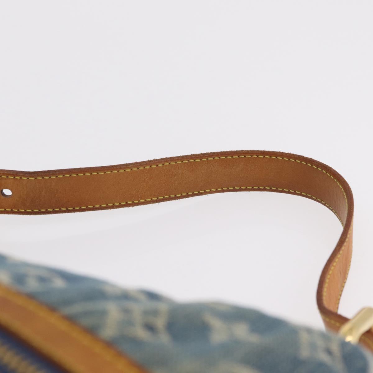 LOUIS VUITTON Monogram denim Buggy GM Shoulder Bag Blue M95048 LV Auth yk20988V