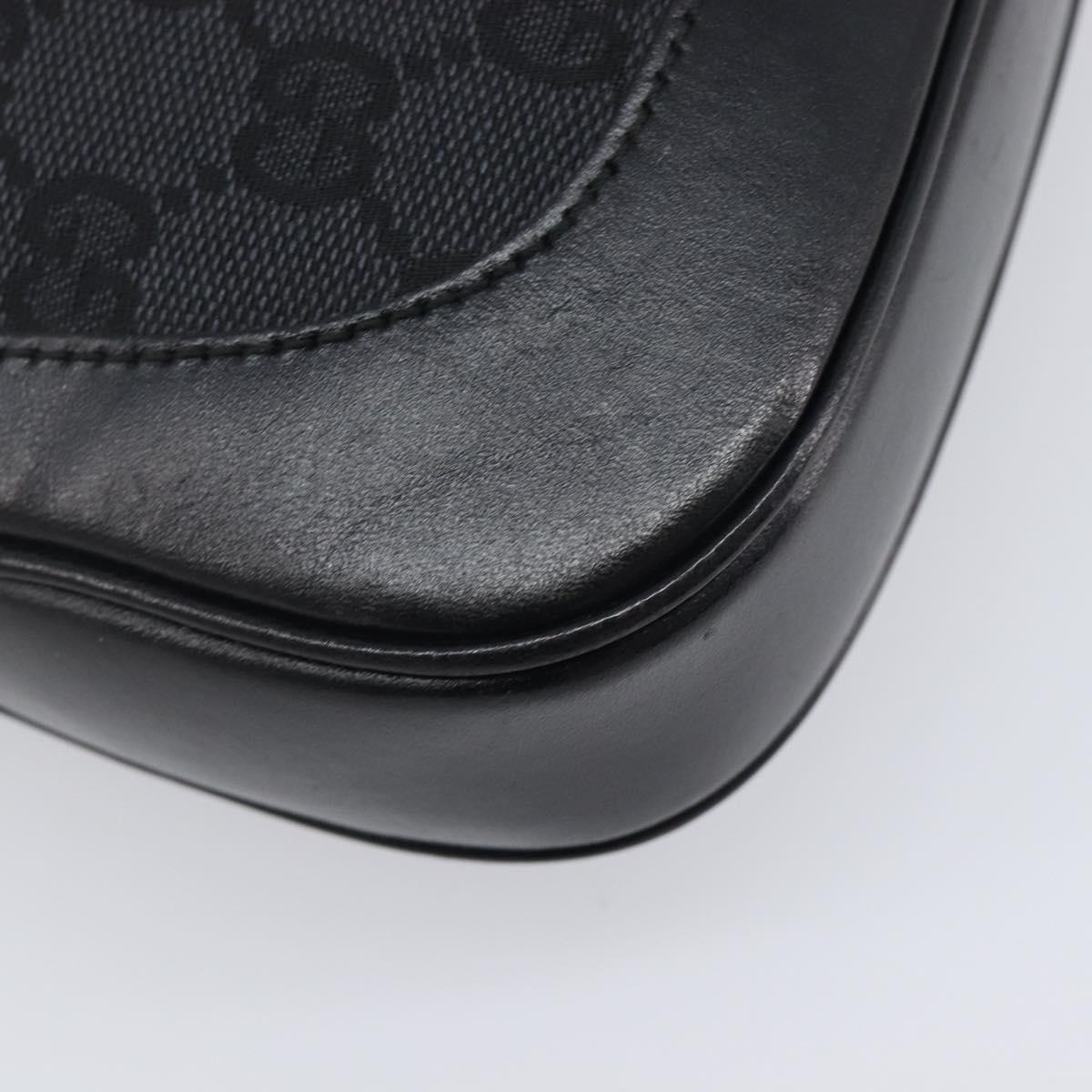 GUCCI Jackie Shoulder Bag GG Canvas Black Silver 001 3735 Auth yk20990V