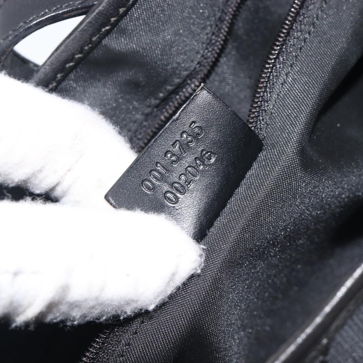 GUCCI Jackie Shoulder Bag GG Canvas Black Silver 001 3735 Auth yk20990V