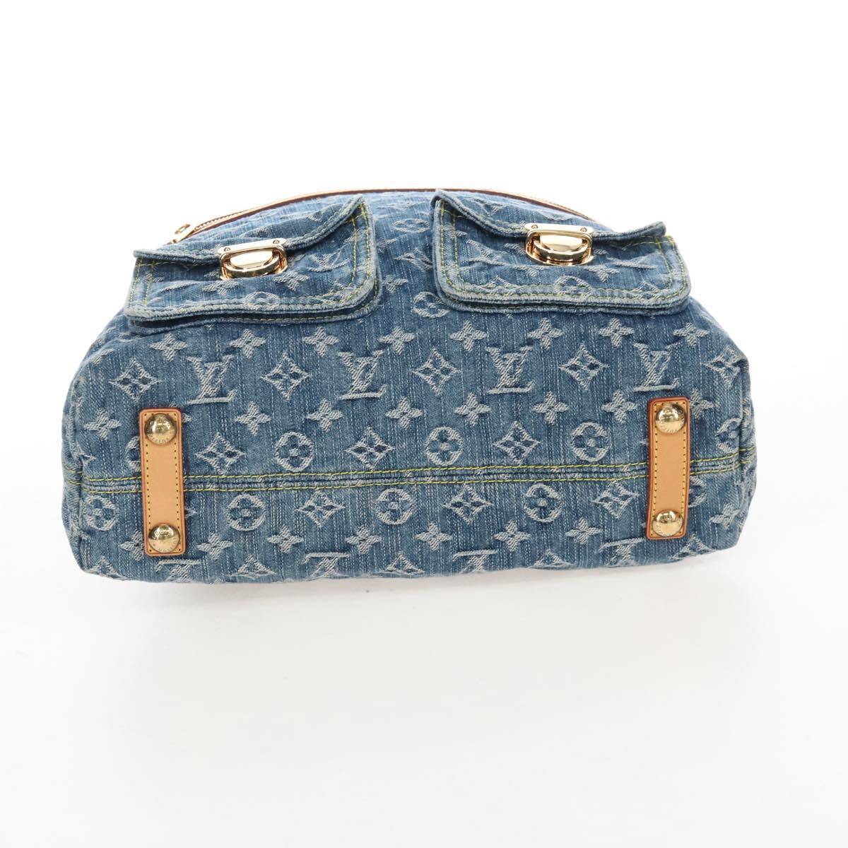 LOUIS VUITTON Monogram Denim Buggy GM Shoulder Bag Blue M95048 LV Auth yk20993V