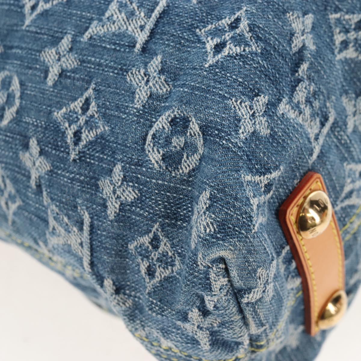 LOUIS VUITTON Monogram Denim Buggy GM Shoulder Bag Blue M95048 LV Auth yk20993V