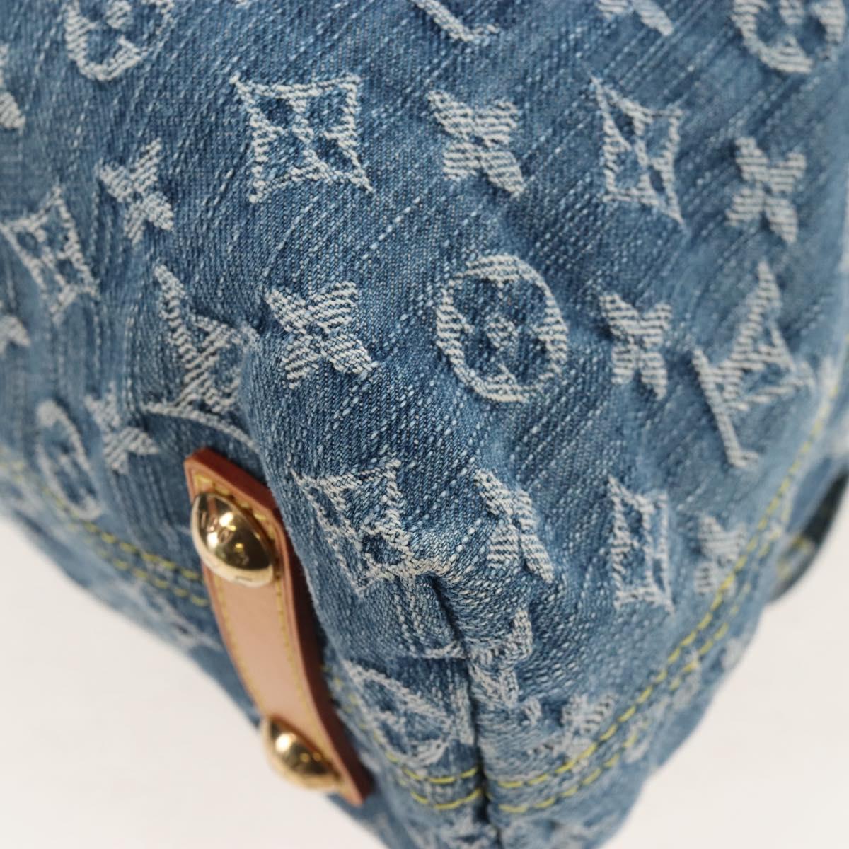 LOUIS VUITTON Monogram Denim Buggy GM Shoulder Bag Blue M95048 LV Auth yk20993V