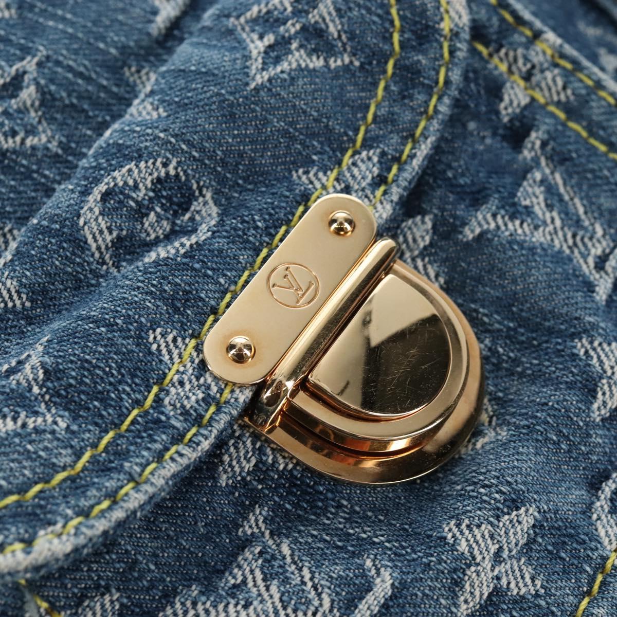 LOUIS VUITTON Monogram Denim Buggy GM Shoulder Bag Blue M95048 LV Auth yk20993V