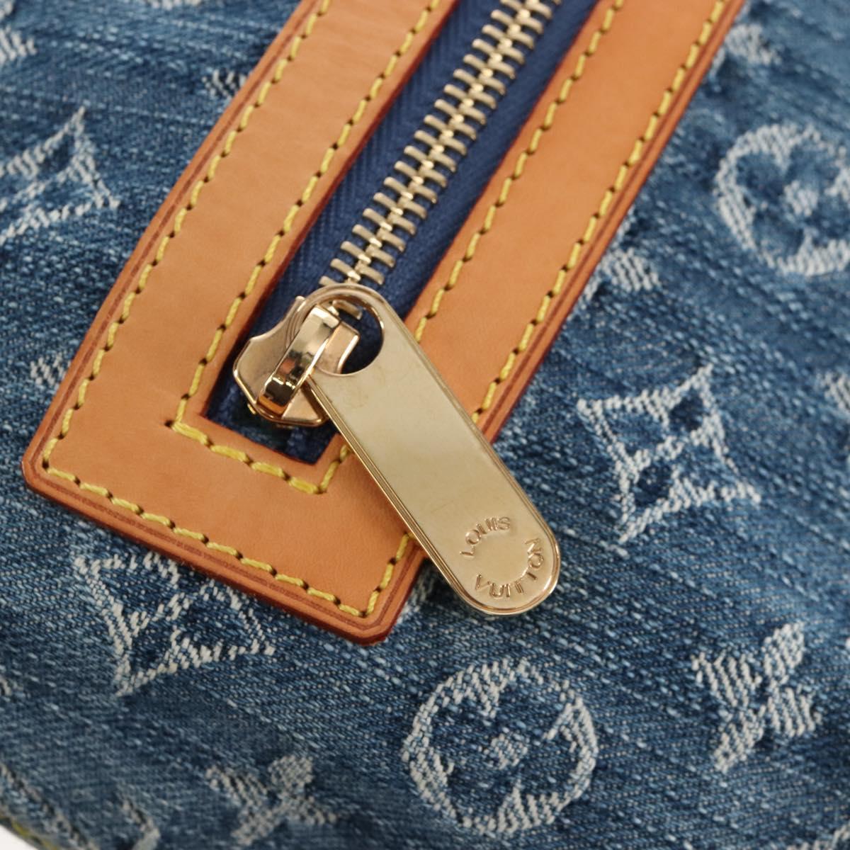LOUIS VUITTON Monogram Denim Buggy GM Shoulder Bag Blue M95048 LV Auth yk20993V