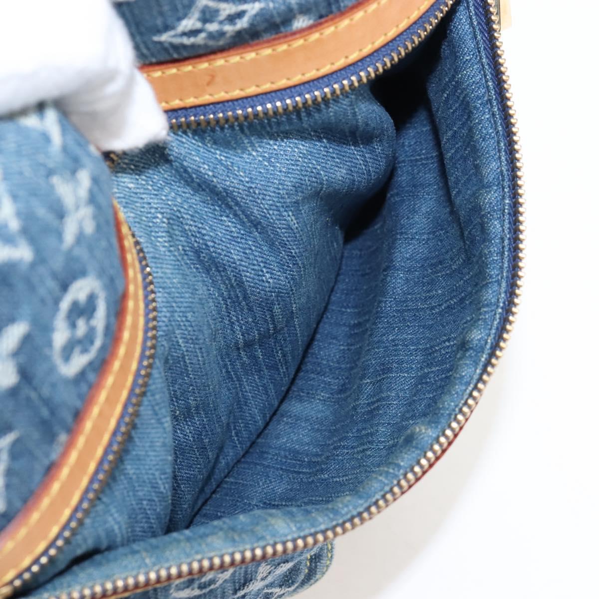 LOUIS VUITTON Monogram Denim Buggy GM Shoulder Bag Blue M95048 LV Auth yk20993V