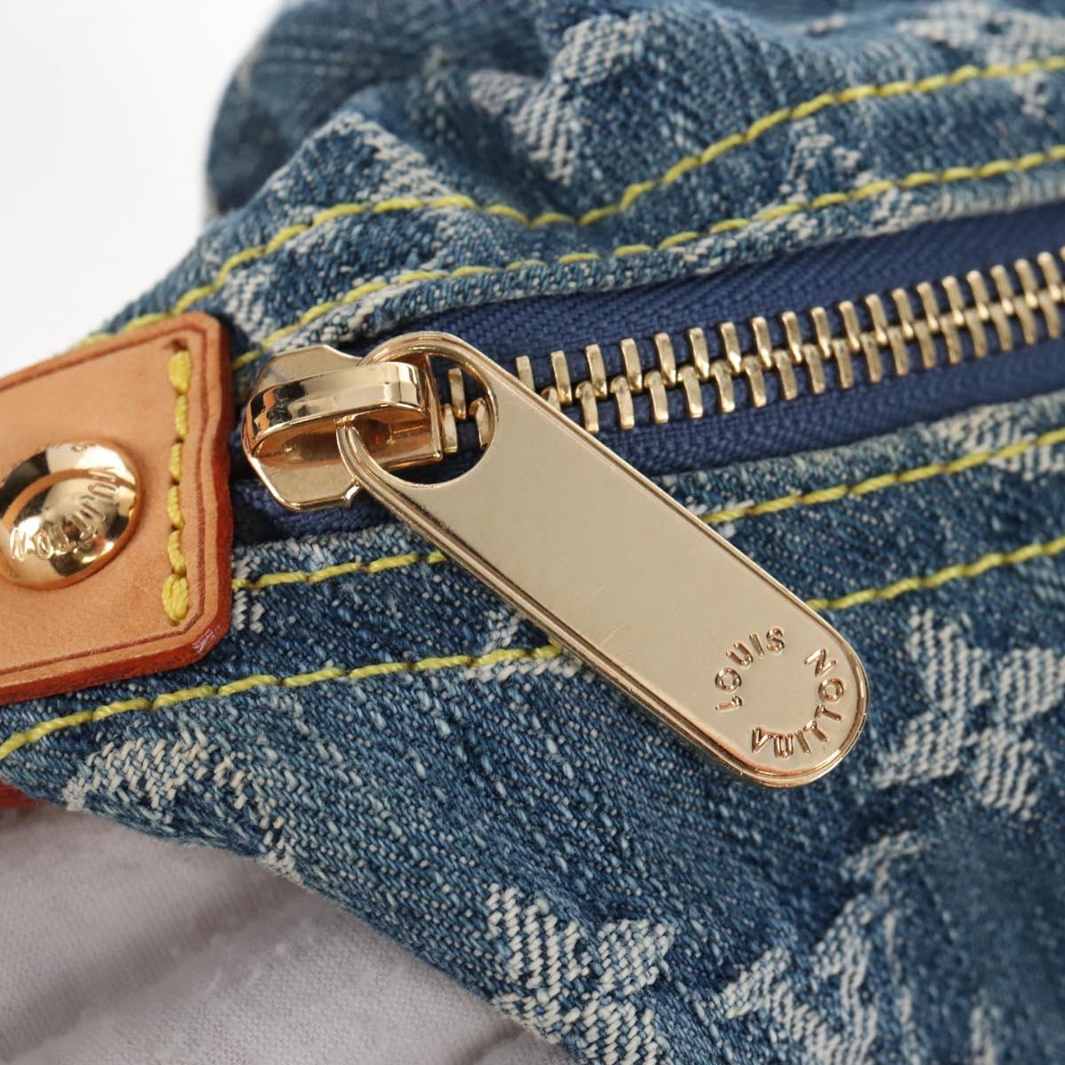 LOUIS VUITTON Monogram Denim Buggy GM Shoulder Bag Blue M95048 LV Auth yk20993V