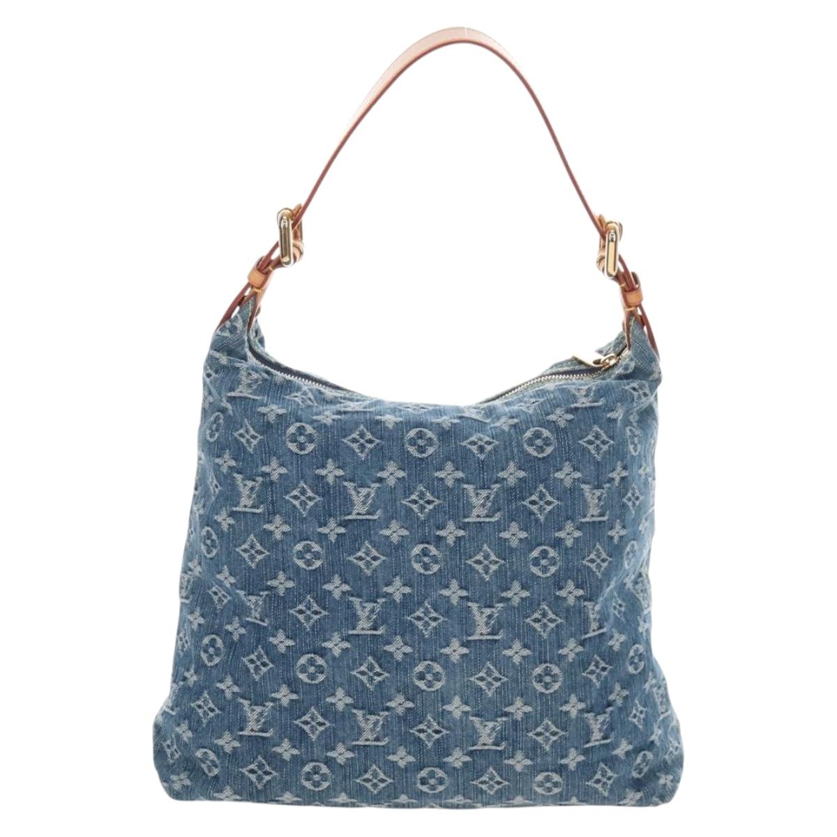 LOUIS VUITTON Monogram Denim Buggy GM Shoulder Bag Blue M95048 LV Auth yk20993V