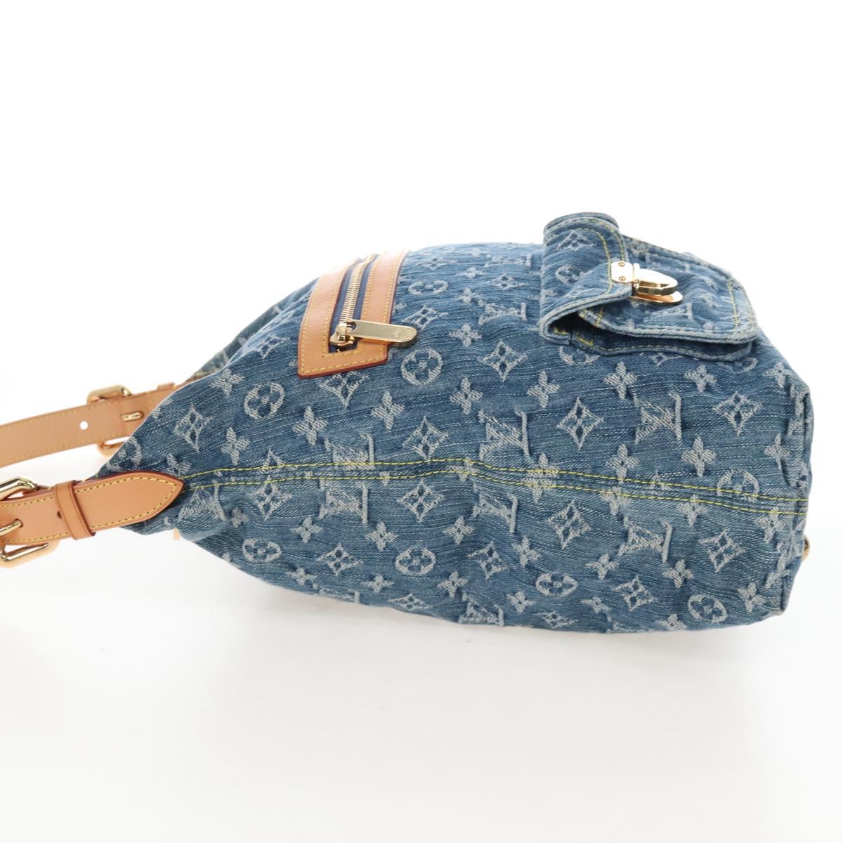 LOUIS VUITTON Monogram Denim Buggy GM Shoulder Bag Blue M95048 LV Auth yk20993V