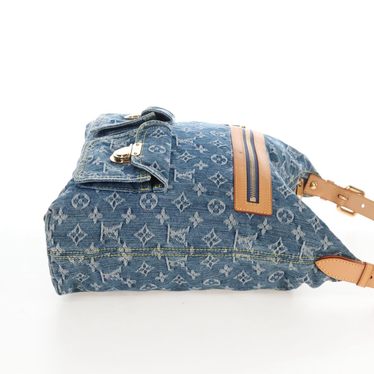 LOUIS VUITTON Monogram Denim Buggy GM Shoulder Bag Blue M95048 LV Auth yk20993V