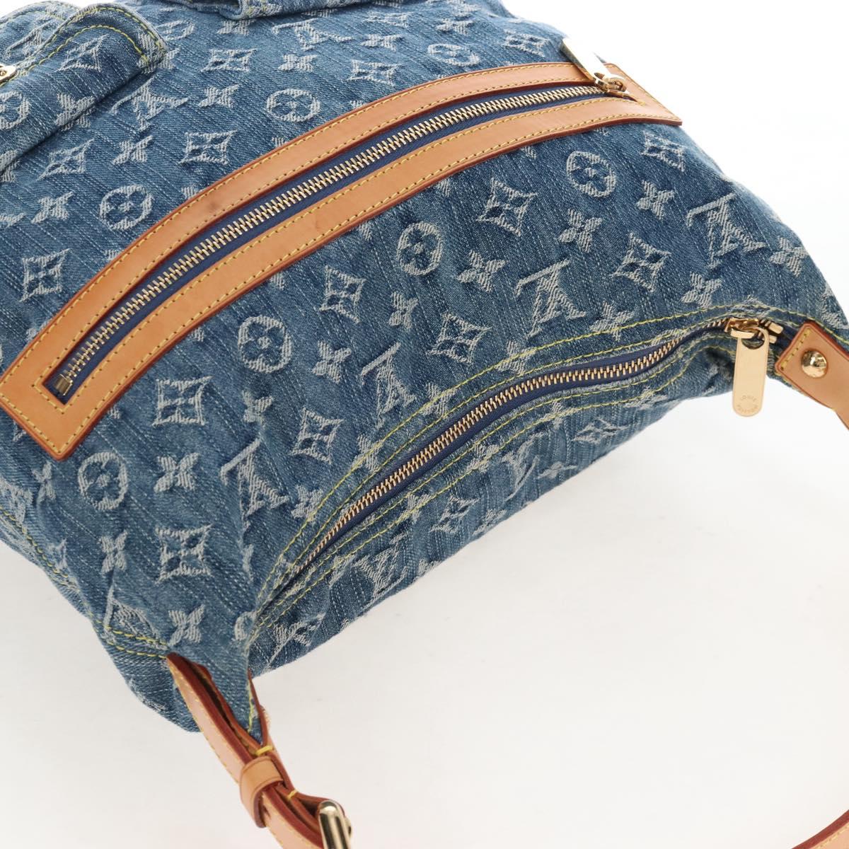 LOUIS VUITTON Monogram Denim Buggy GM Shoulder Bag Blue M95048 LV Auth yk20993V