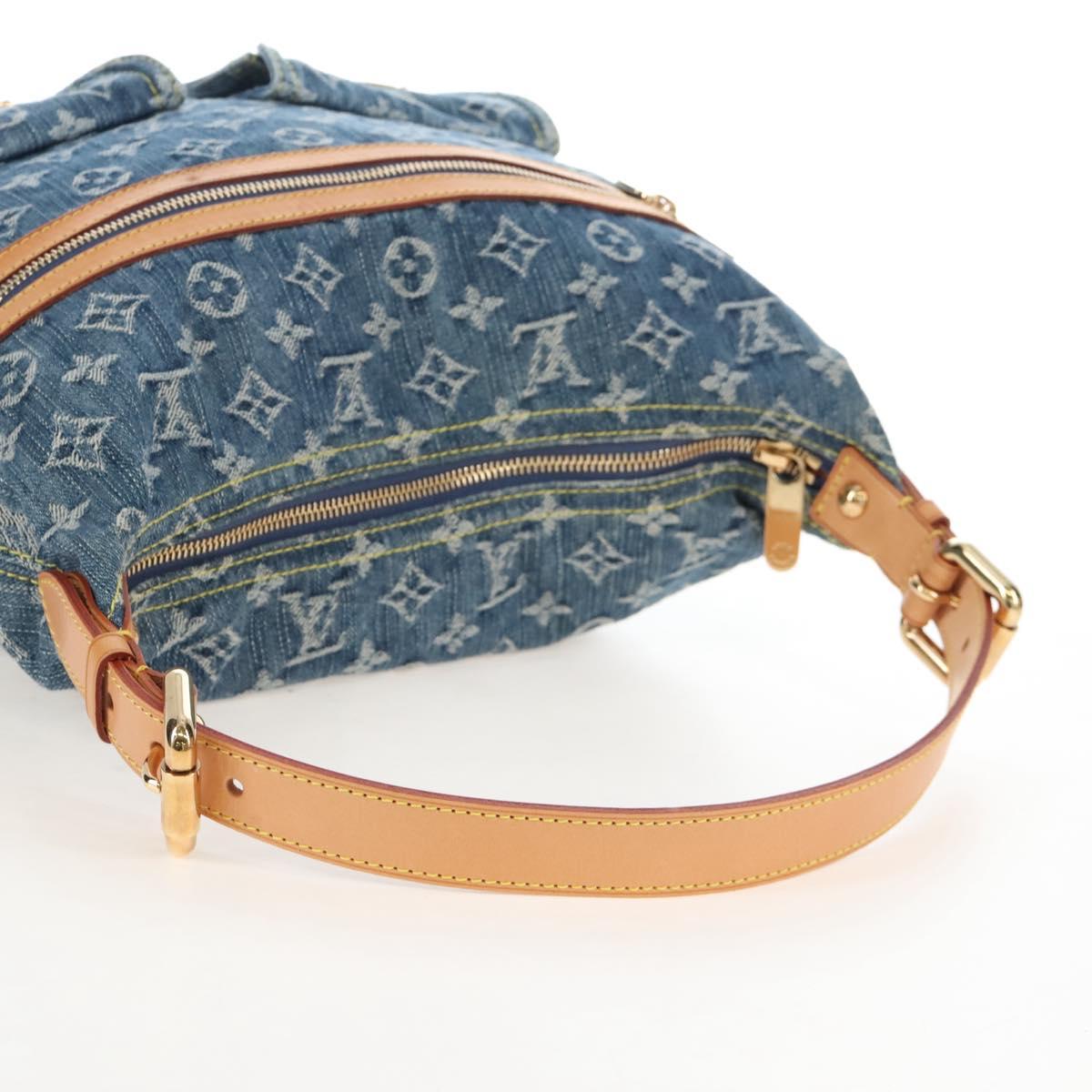 LOUIS VUITTON Monogram Denim Buggy GM Shoulder Bag Blue M95048 LV Auth yk20993V