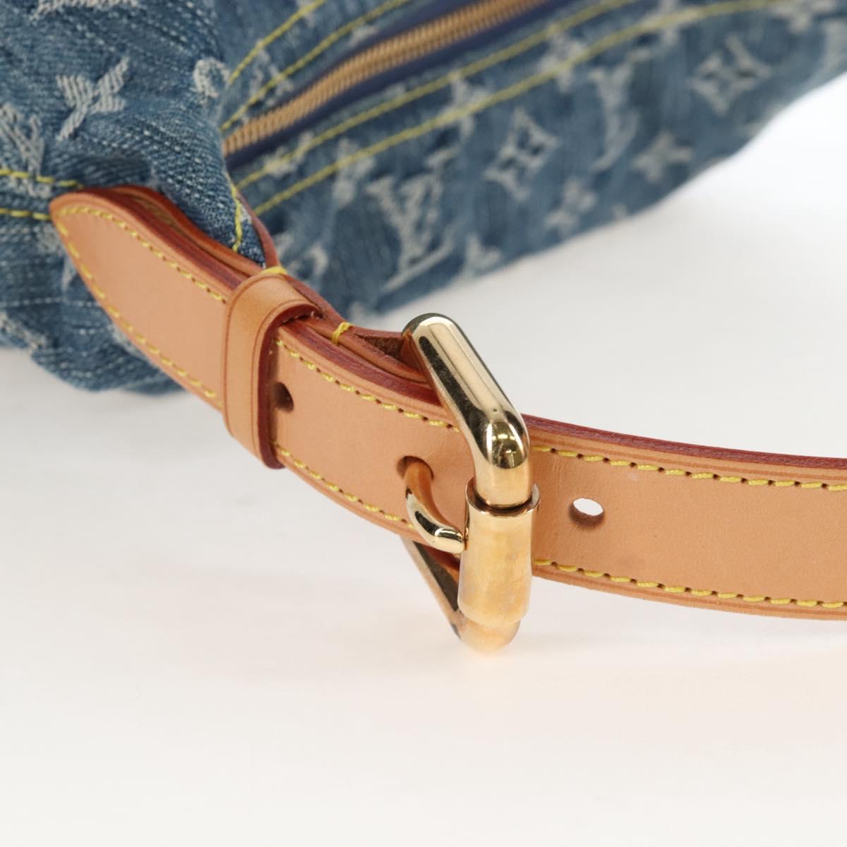 LOUIS VUITTON Monogram Denim Buggy GM Shoulder Bag Blue M95048 LV Auth yk20993V