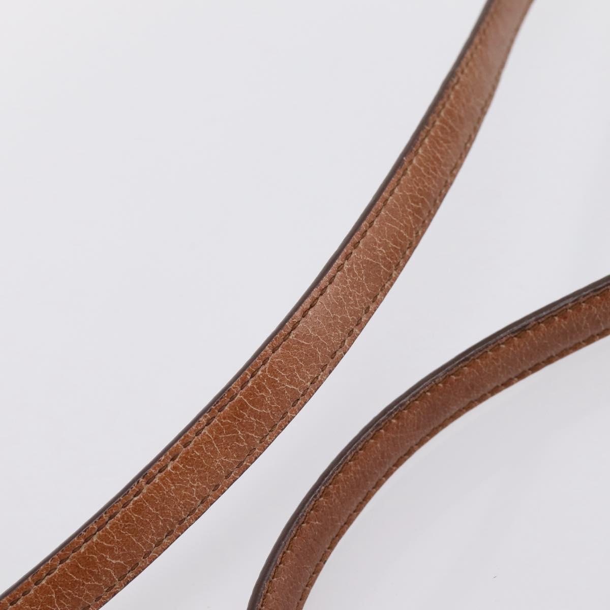Miu Miu Hand Bag Leather 2way Brown Gold Auth yk20994V