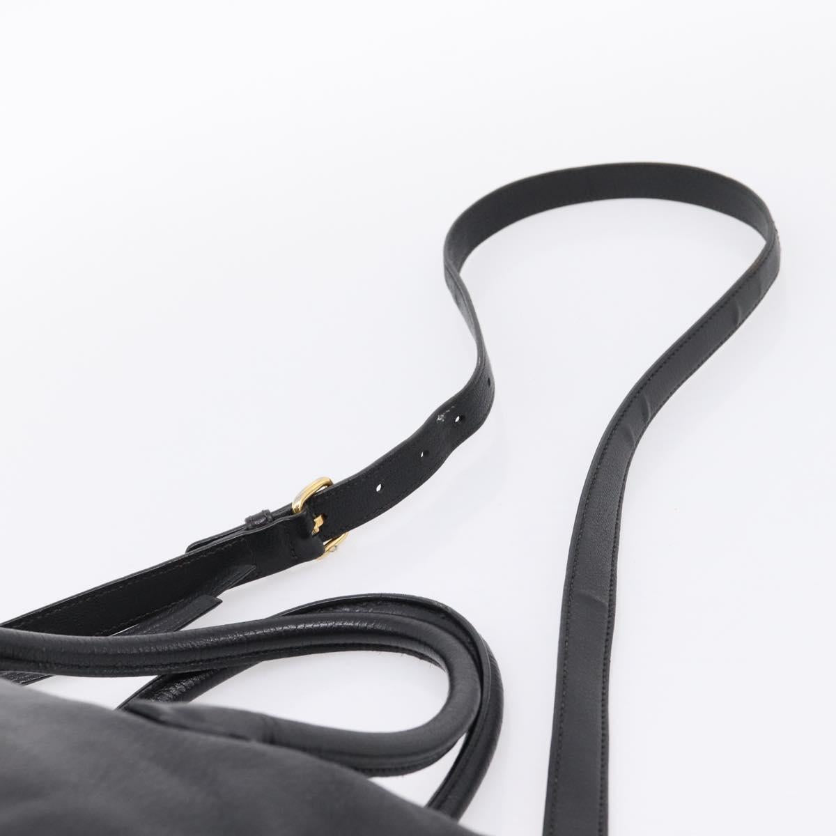 Miu Miu Hand Bag Leather 2way Black Gold Auth yk20999V