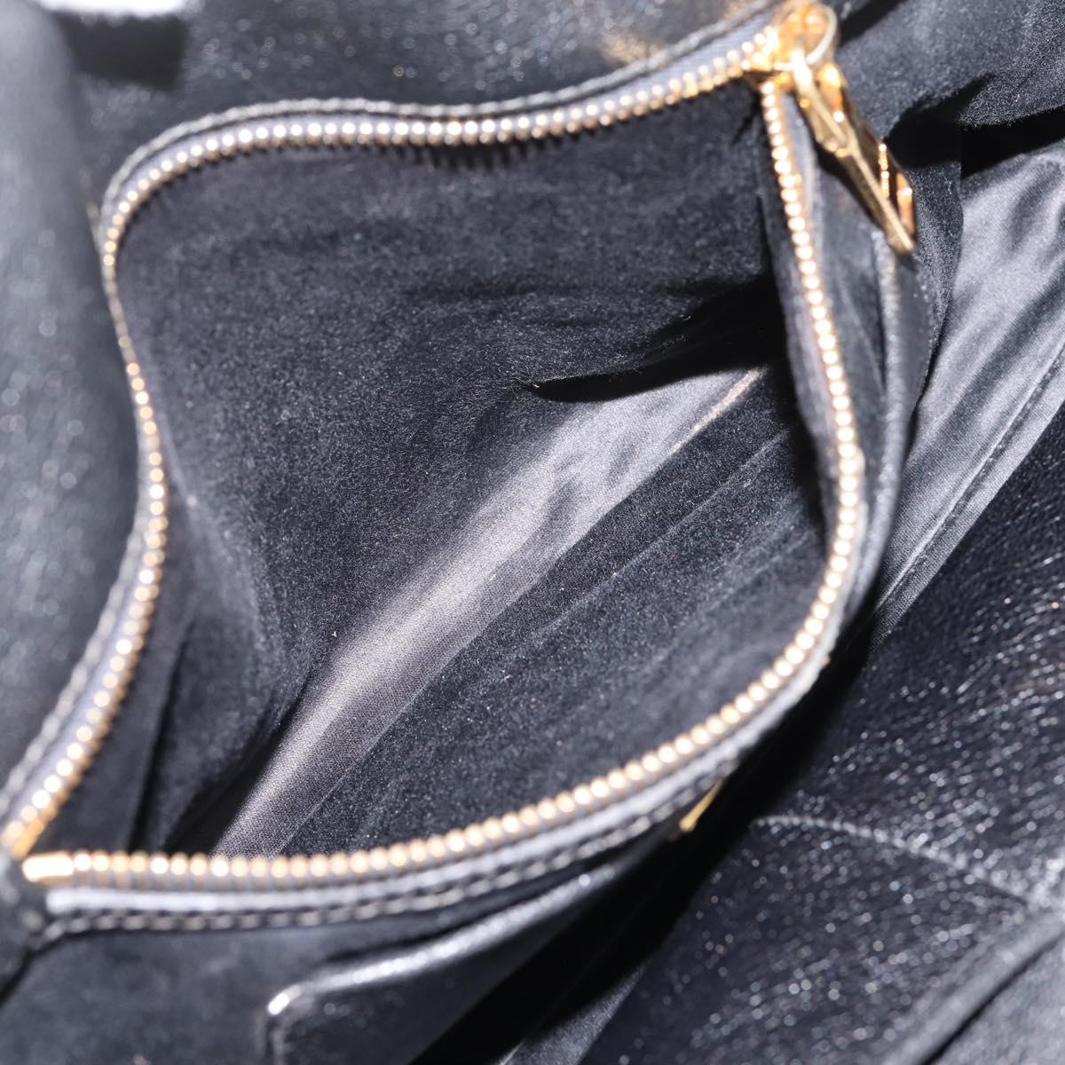 Miu Miu Hand Bag Leather 2way Black Gold Auth yk20999V