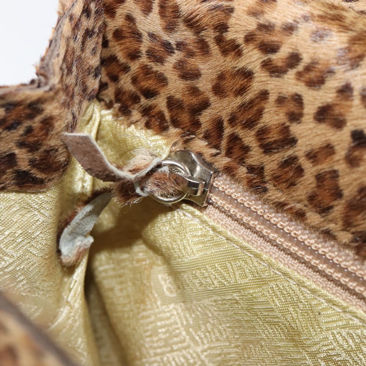 Bottega Veneta Chain Shoulder Bag Harako leather Brown Silver Auth yk21003