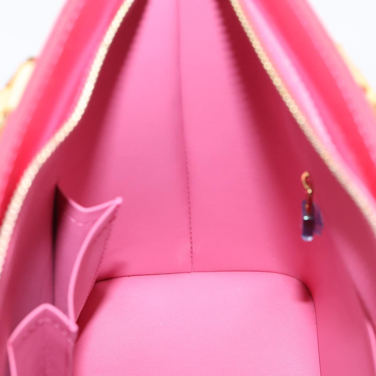 LOUIS VUITTON Monogram Vernis Houston Hand Bag Fran Boise M9135F Auth yk21004V