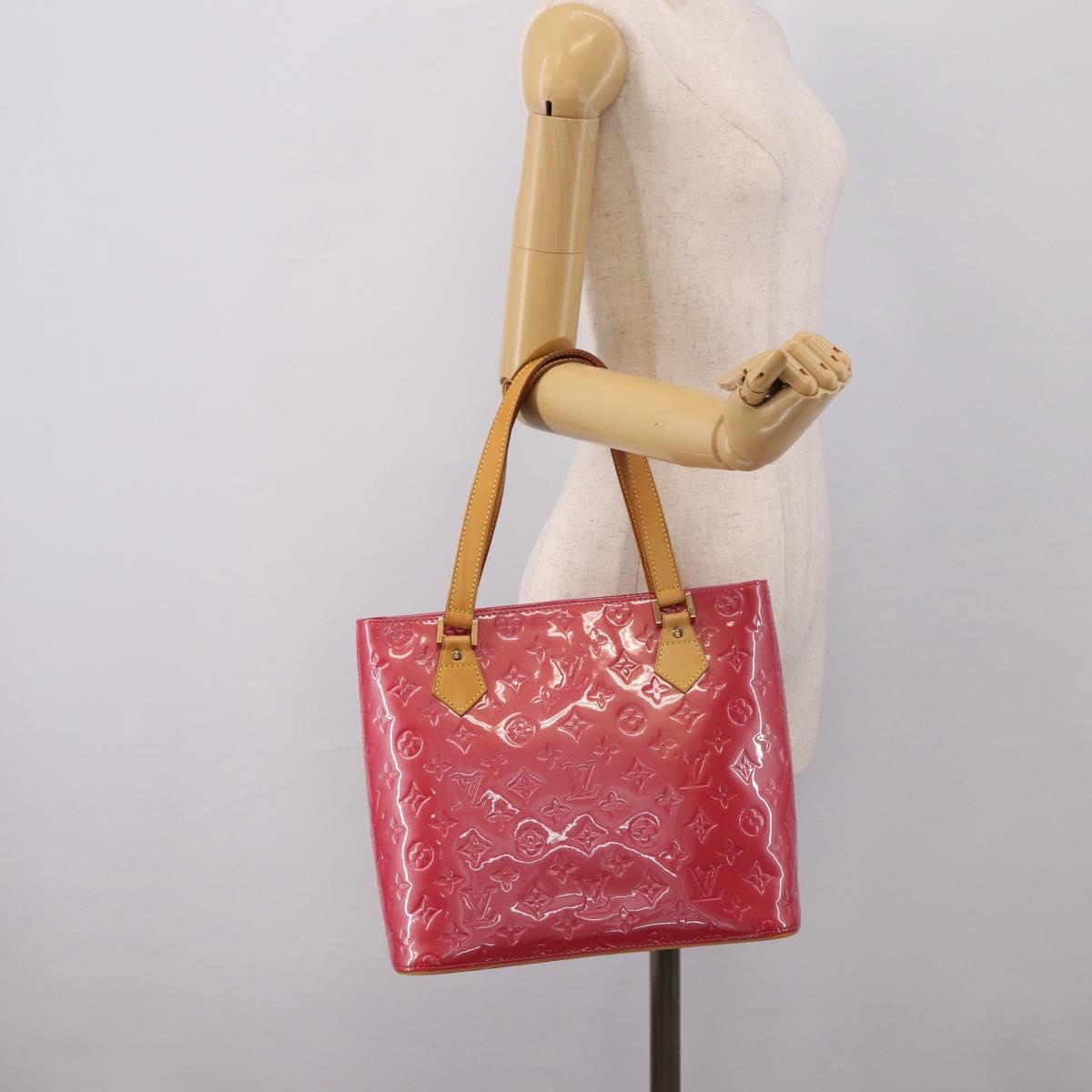 LOUIS VUITTON Monogram Vernis Houston Hand Bag Fran Boise M9135F Auth yk21004V