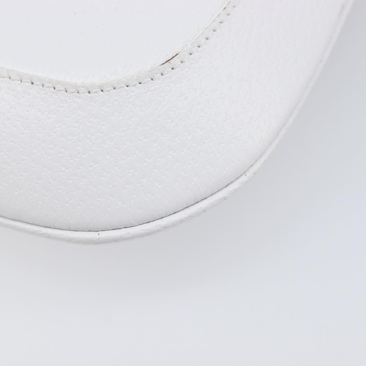 GUCCI Shoulder Bag Leather White Silver 001 3823 Auth yk21008V