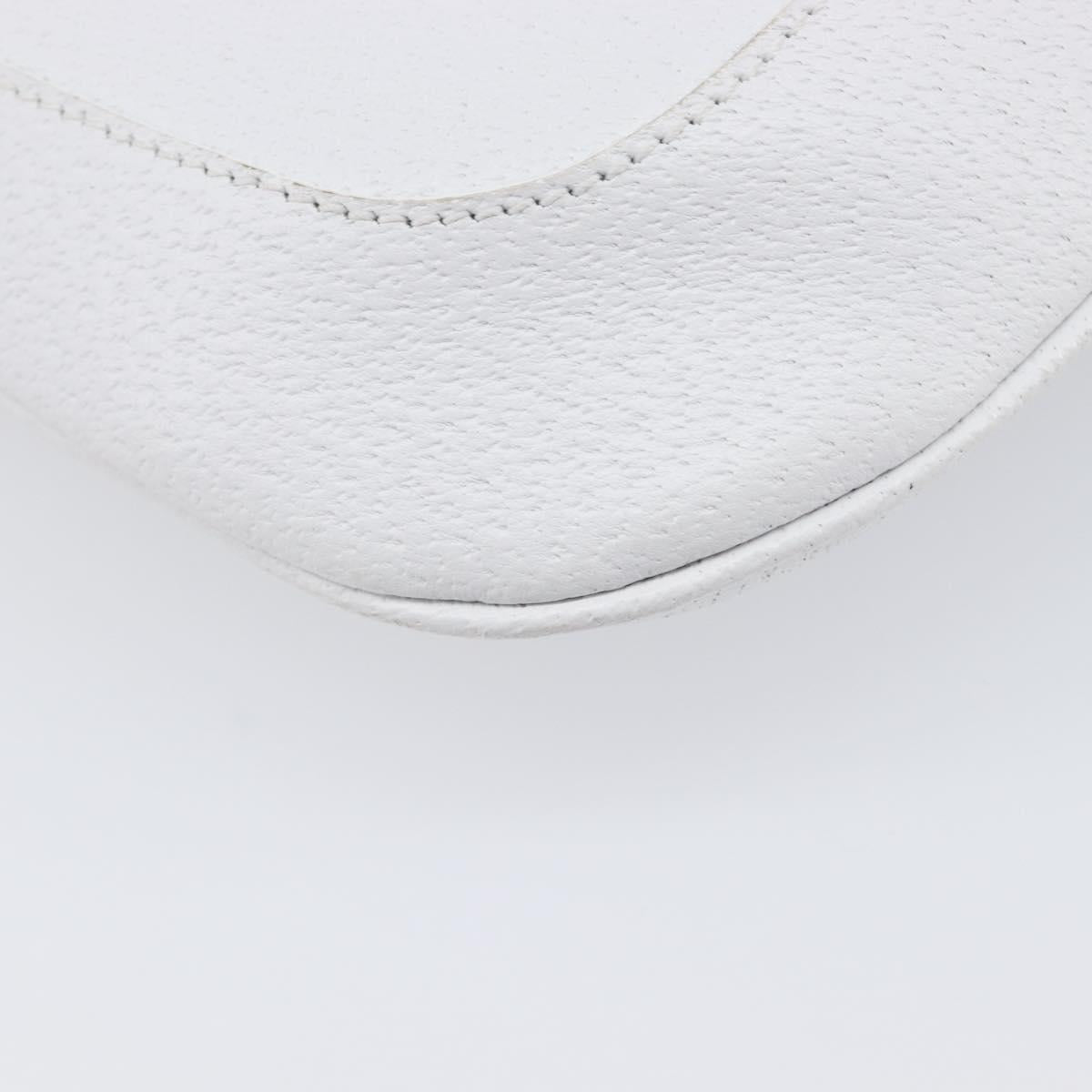 GUCCI Shoulder Bag Leather White Silver 001 3823 Auth yk21008V