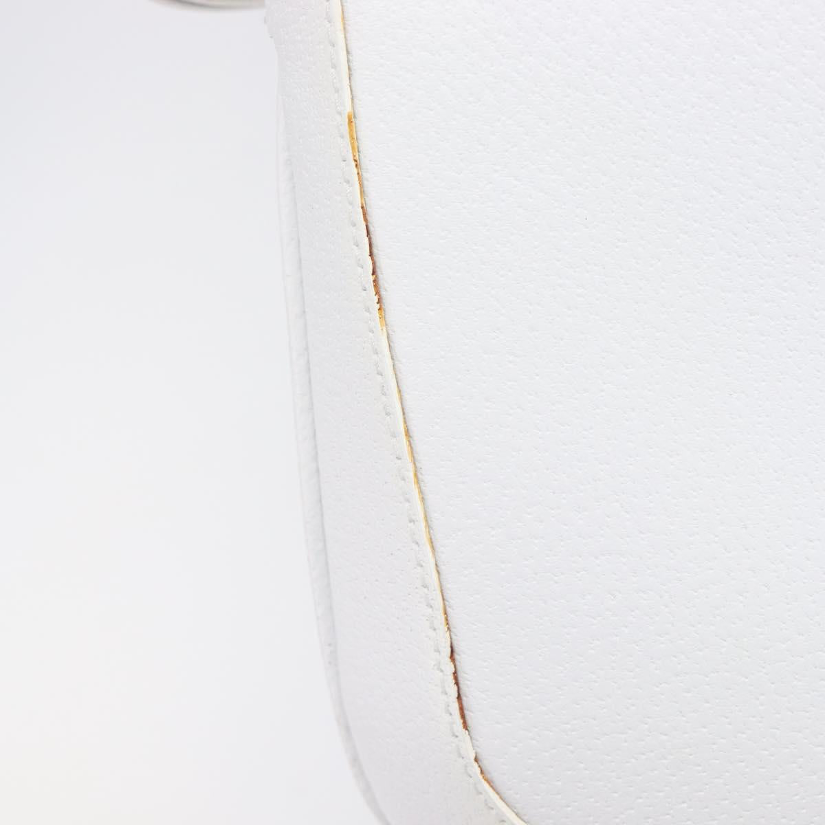GUCCI Shoulder Bag Leather White Silver 001 3823 Auth yk21008V