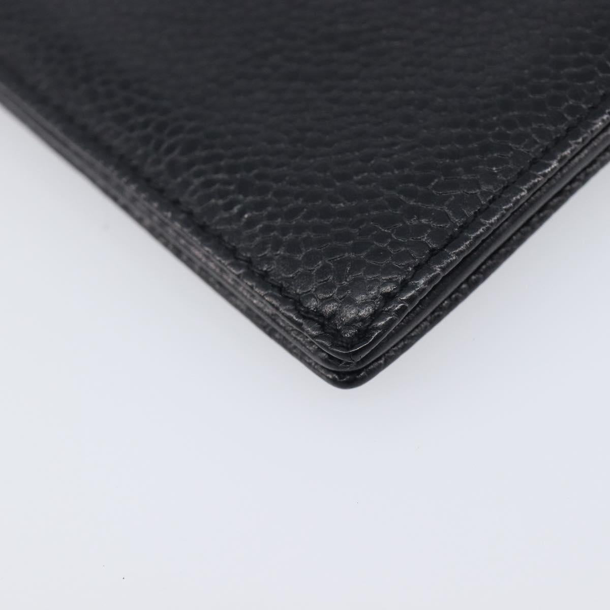 CHANEL COCO Mark Card Case Caviar Skin Black CC Auth yk21009M