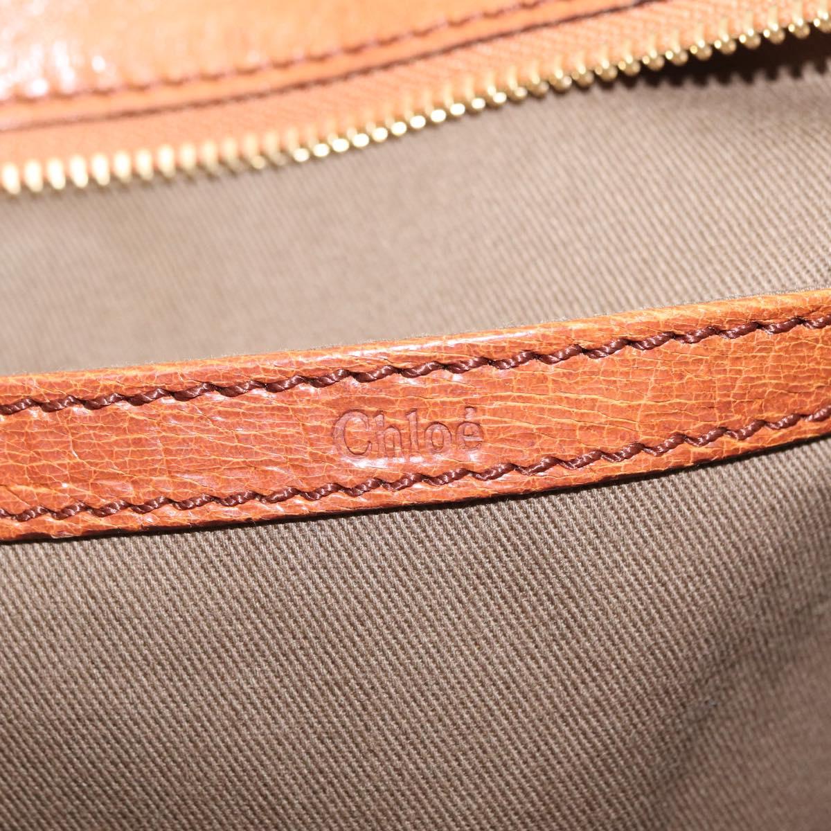 Chloe Harley Hand Bag Canvas Leather Beige Gold Auth yk21014V