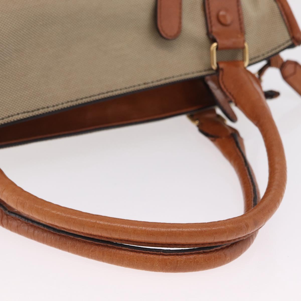 Chloe Harley Hand Bag Canvas Leather Beige Gold Auth yk21014V